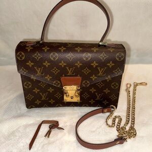 Louis Vuitton Brown and Gold Monogram Satchel